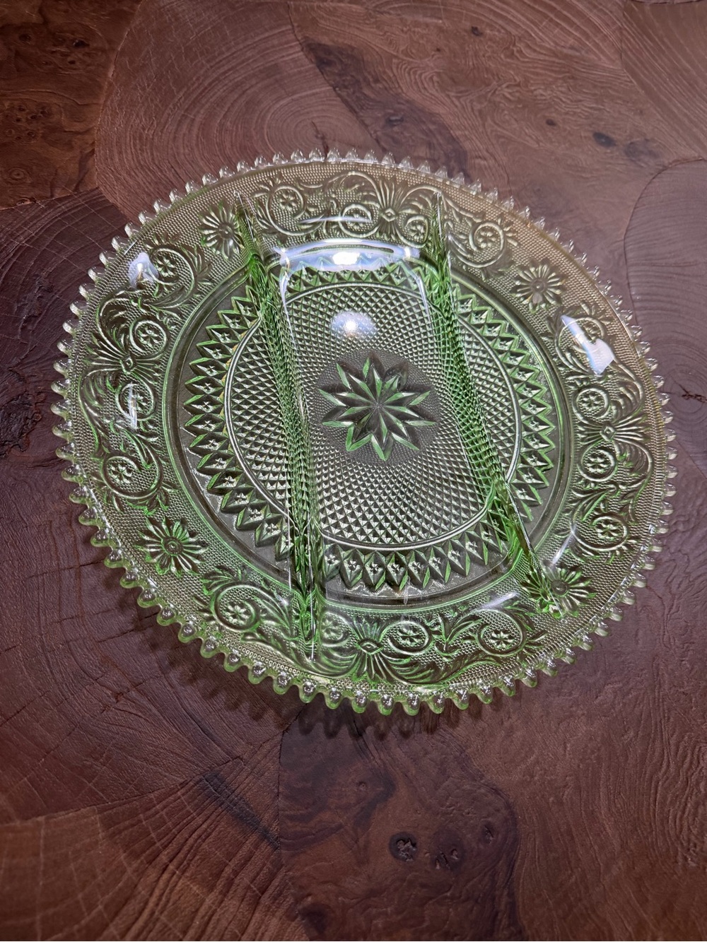 Vintage Indiana glass chantilly tray